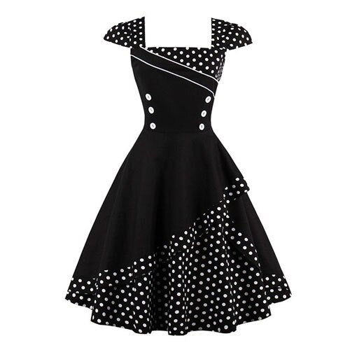 Robe Pin-Up Rockabilly années 50 – Édition Retro Glam.