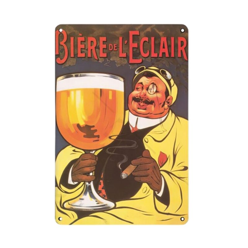 Affiche vintage des années 70 mettant en avant un slogan publicitaire pour un alcool, aux couleurs rétro vibrantes.