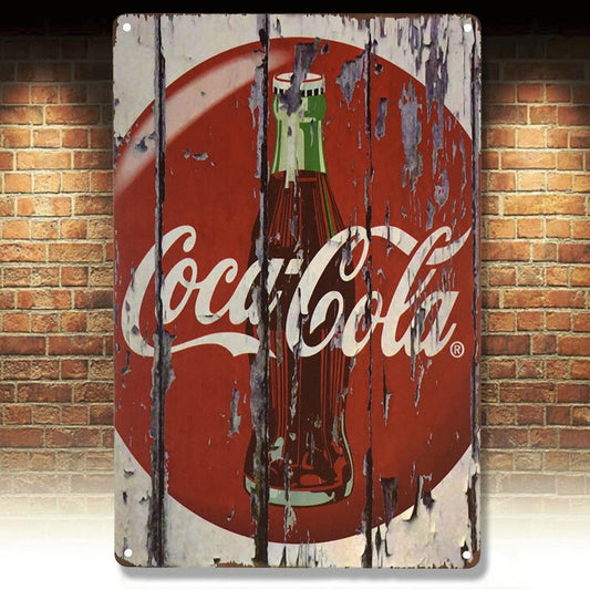 Affiche vintage Coca Cola des années 70, style rétro, avec des couleurs vives et un design publicitaire iconique, parfaite pour la déco.