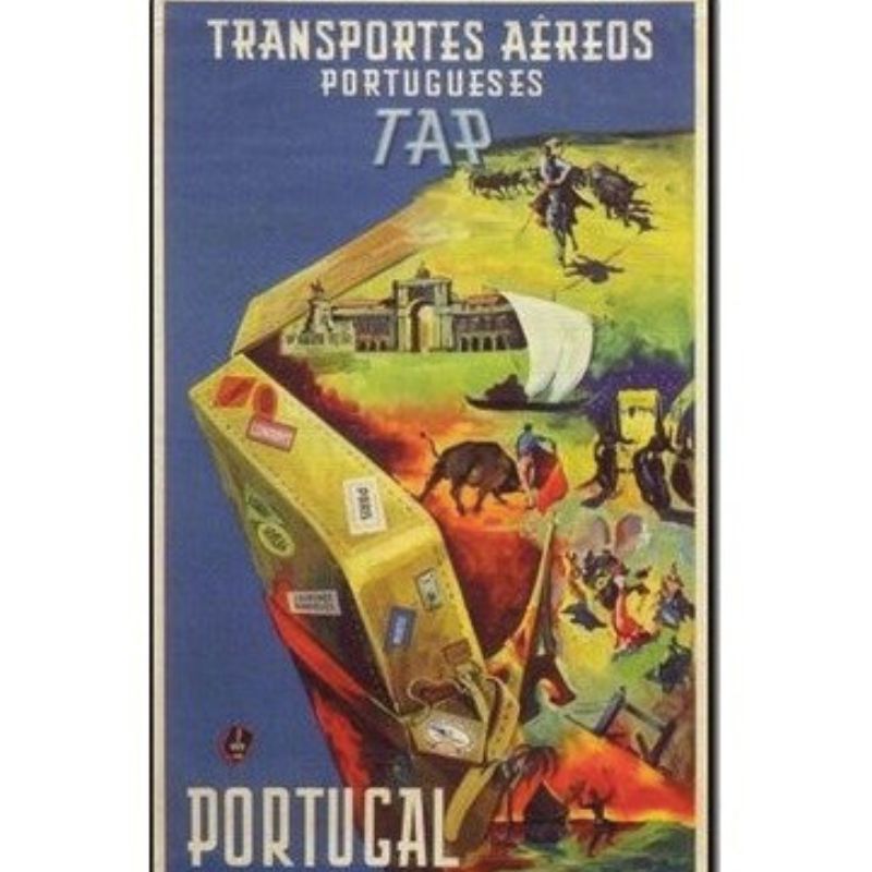 Affiche vintage Portugal années 50 – Édition Retro Charm.