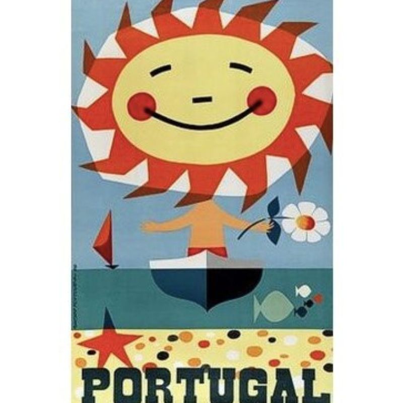 Affiche vintage Portugal années 50 – Édition Retro Charm.