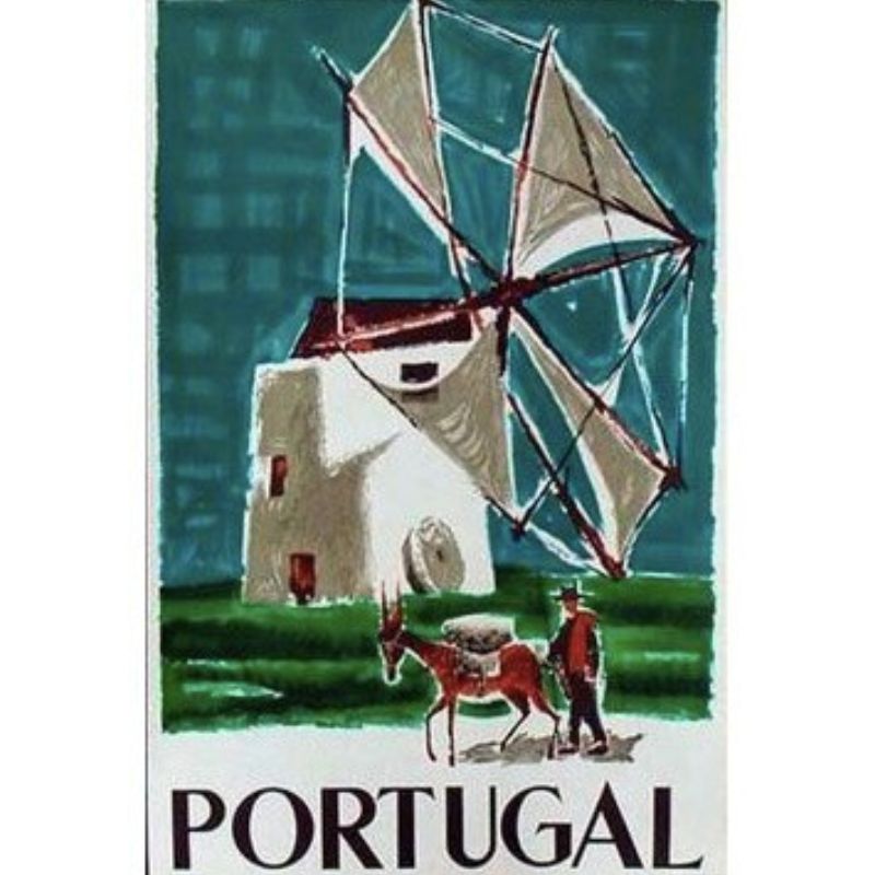 Affiche vintage Portugal années 50 – Édition Retro Charm.