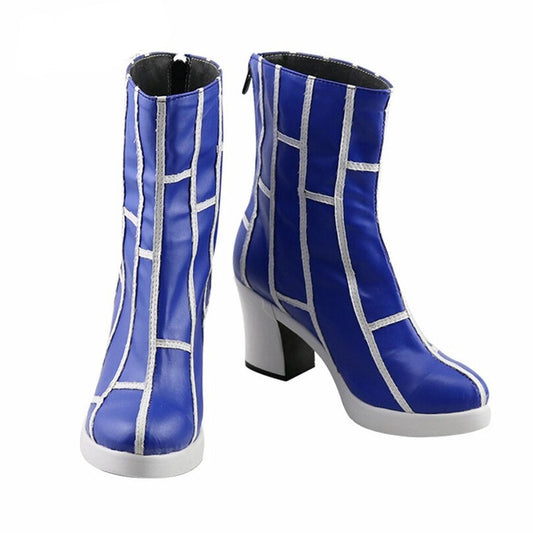 Bottes bleues vintage des années 60, avec un design chic et élégant, parfaites pour une touche rétro à toute tenue.