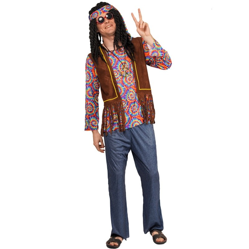 Déguisement Hippie Années 70 – Édition Color Burst.