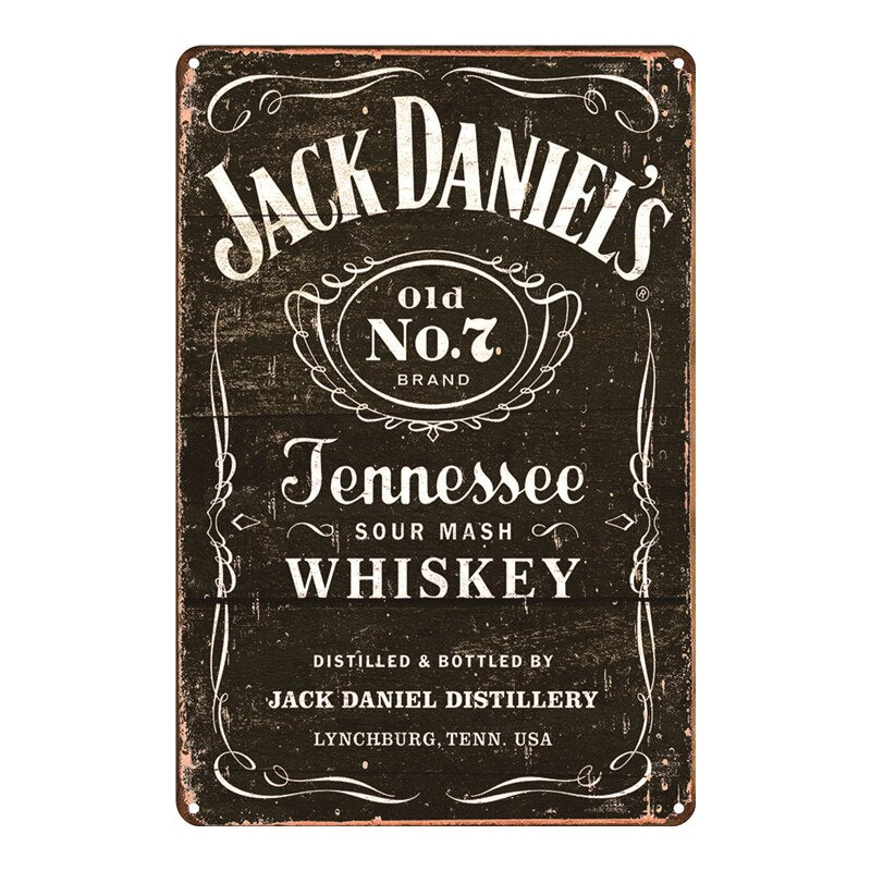 Poster vintage Jack Daniel's des années 30, style rétro, édition limitée Vintage Spirit, ajout parfait pour une décoration élégante.