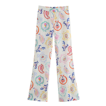 Pantalon imprimé bohème femmes années 70 – Édition Boho Chic.