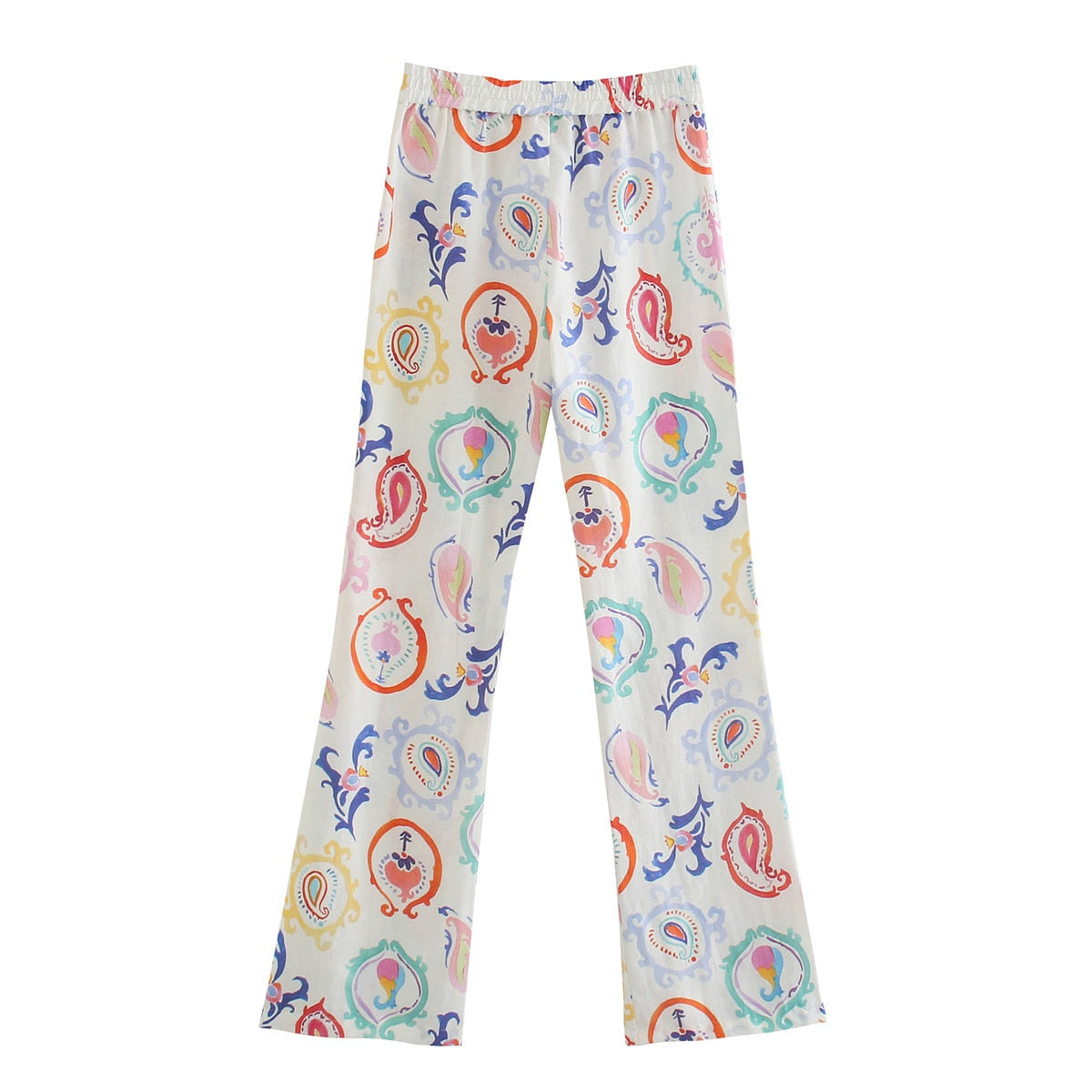 Pantalon imprimé bohème femmes années 70 – Édition Boho Chic.