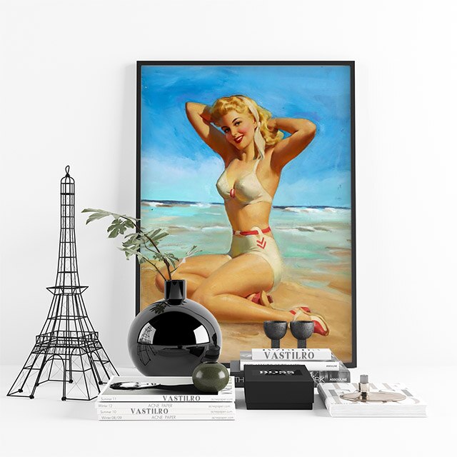 Affiches pin-up style rétro années 50 – Édition Vintage Glam.