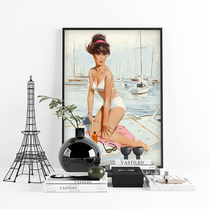 Affiches pin-up style rétro années 50 – Édition Vintage Glam.