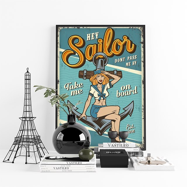 Affiches pin-up style rétro années 50 – Édition Vintage Glam.