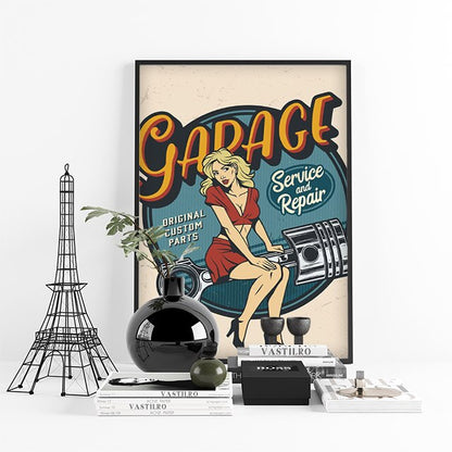 Affiches pin-up style rétro années 50 – Édition Vintage Glam.