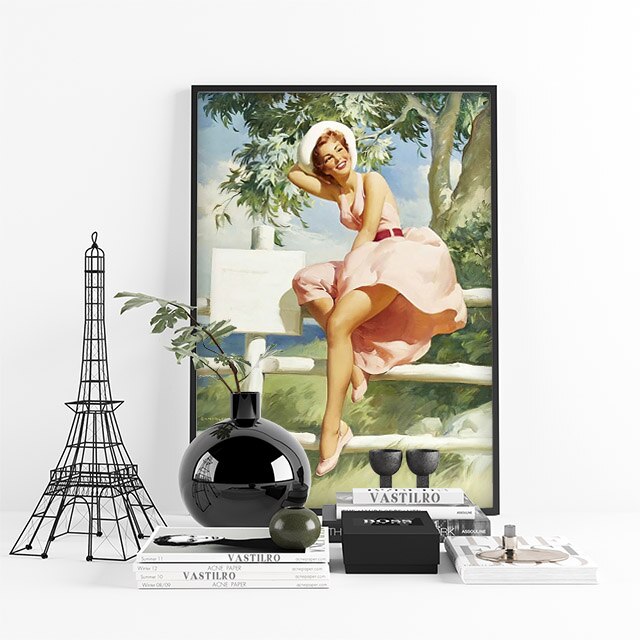 Affiches pin-up style rétro années 50 – Édition Vintage Glam.