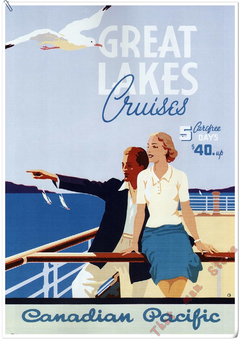 Affiches de voyage rétro années 50 – Édition Vintage Charm.