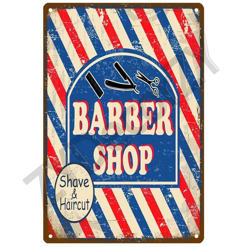 Posters Barber Shop style rétro années 50 – Édition Vintage Charm.