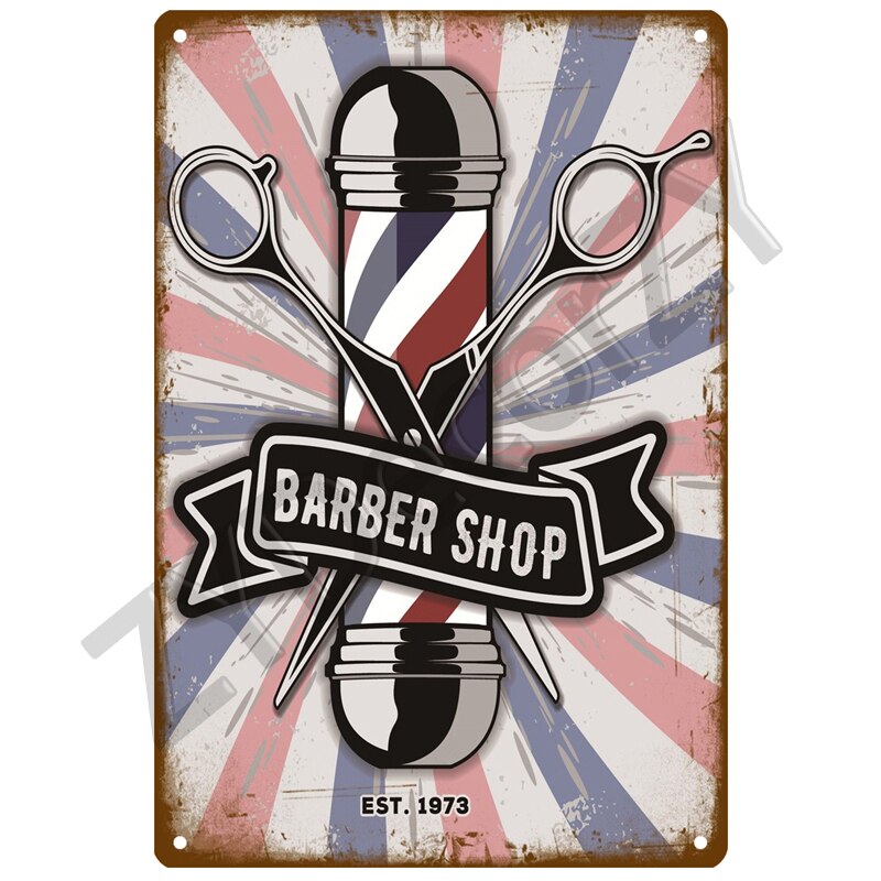 Posters Barber Shop style rétro années 50 – Édition Vintage Charm.