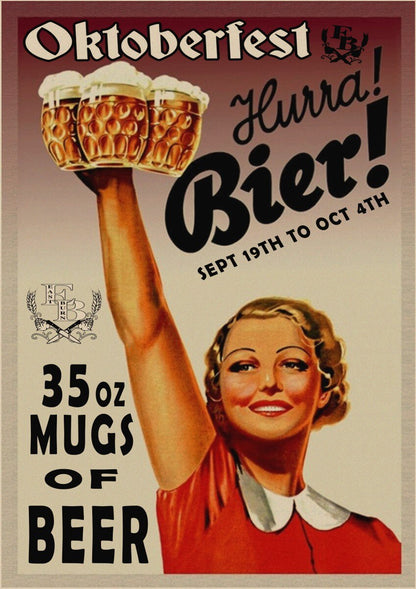 Poster Bière Années 70 – Édition Retro Vibes.