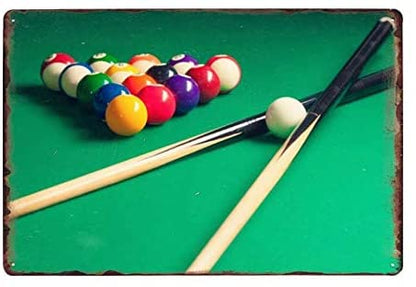 Poster vintage des années 70 sur le thème du billard, avec des couleurs rétro et un design stylisé, parfait pour les passionnés de jeux.