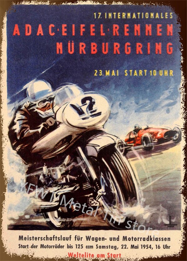 Affiche de motard années 70 – Édition Vintage Ride.