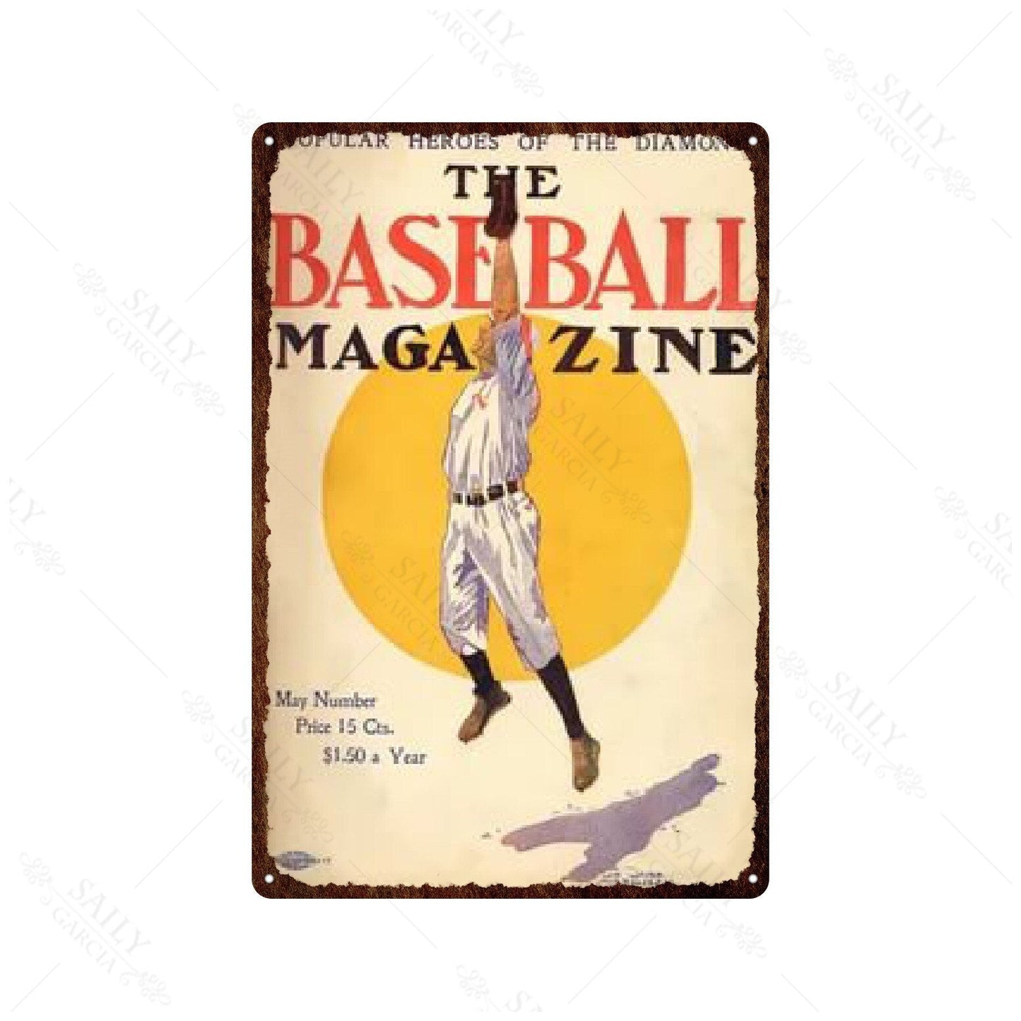 Affiche Topps Baseball années 50 – Édition Vintage Legend.