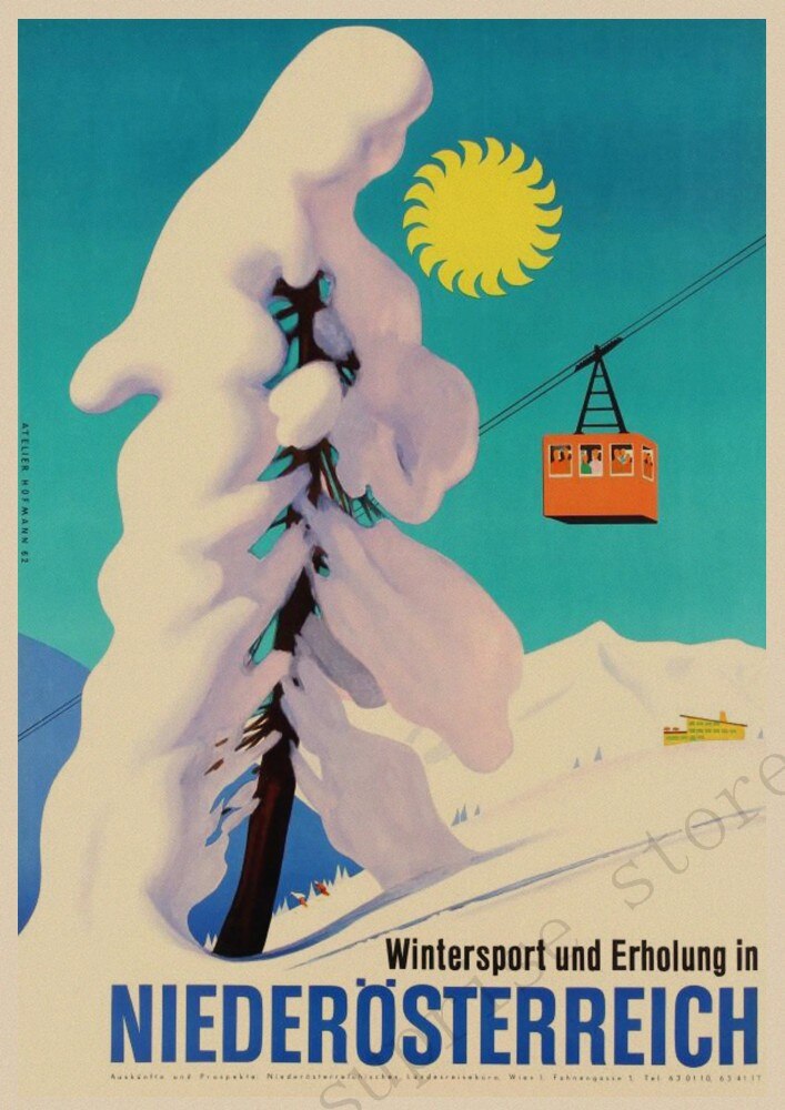 Affiche ski Chamonix Mont-Blanc années 30 – Édition Vintage Charm.