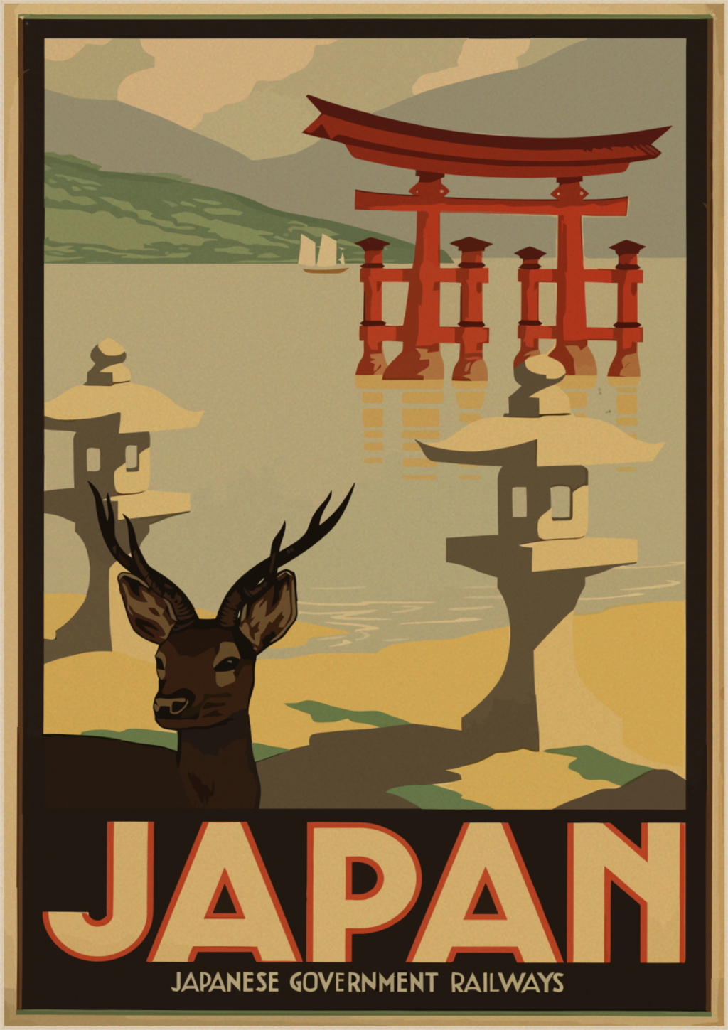 Affiche Années 70 Japon – Édition Vintage Chic.