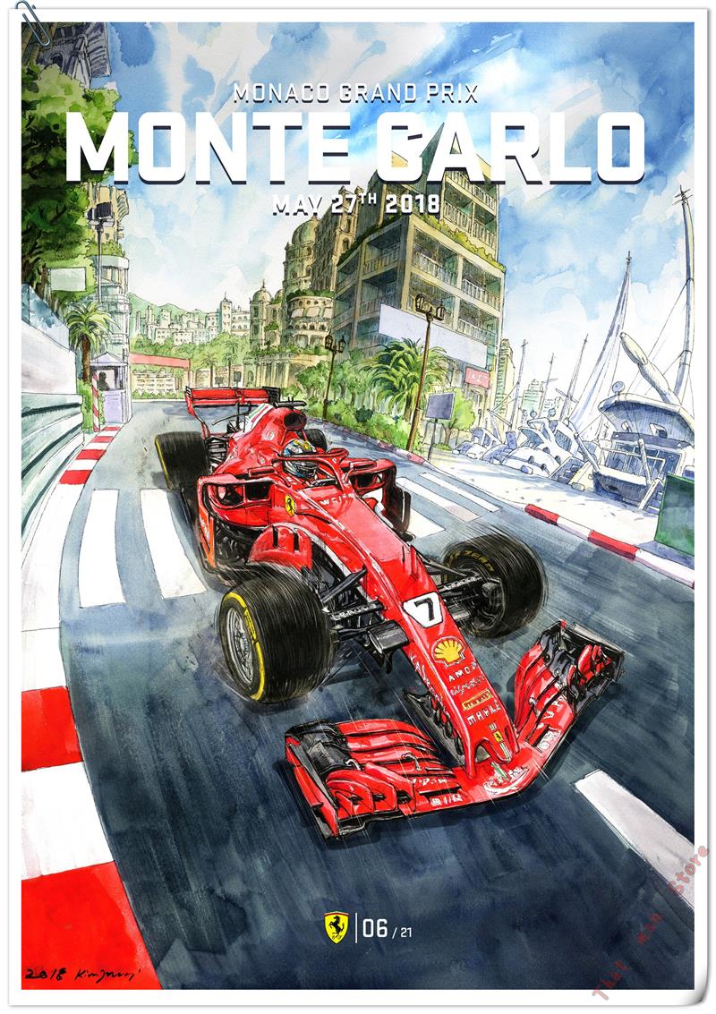 Affiche Années 70 Monaco – Édition Golden Era.