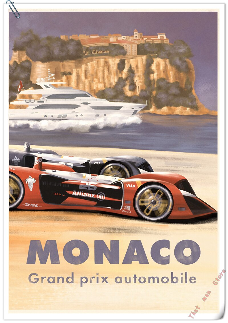 Affiche Années 70 Monaco – Édition Golden Era.