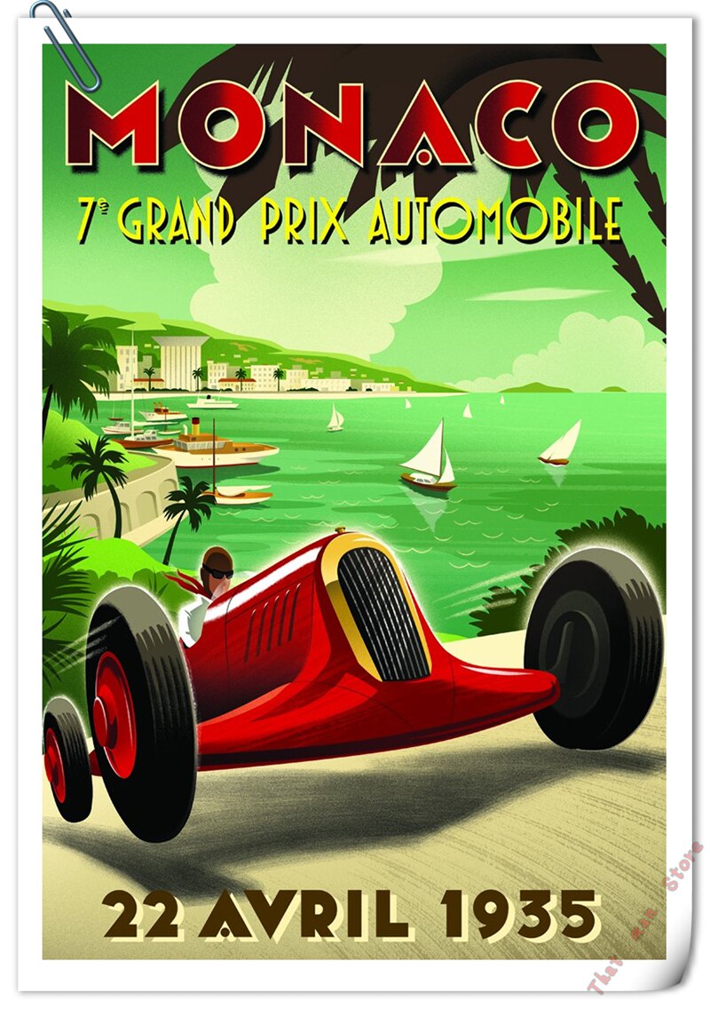 Affiche Années 70 Monaco – Édition Golden Era.