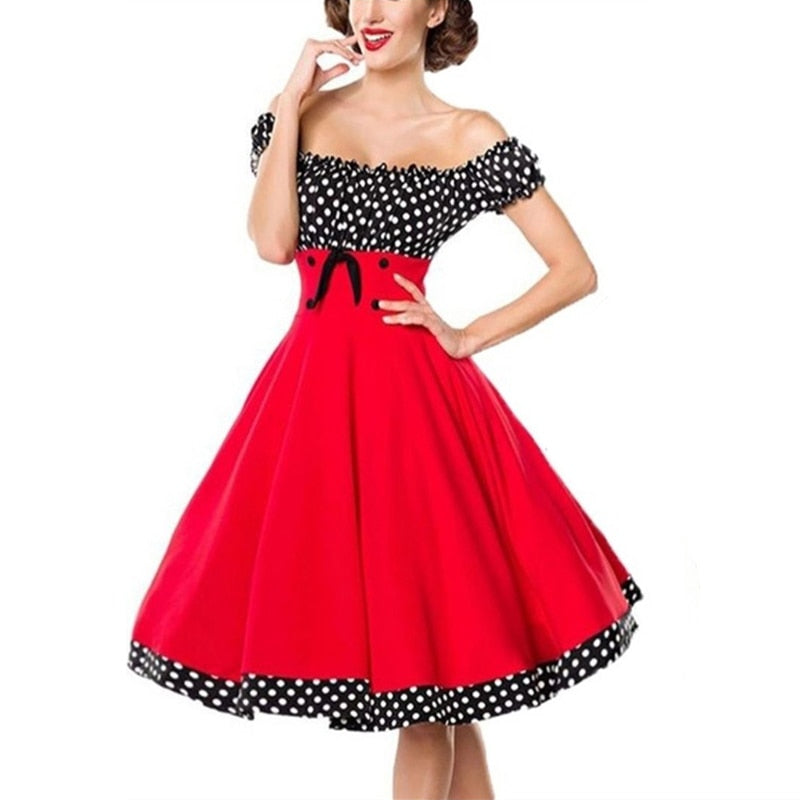 Robe Pin-Up Années 60 – Édition Vintage Glam.